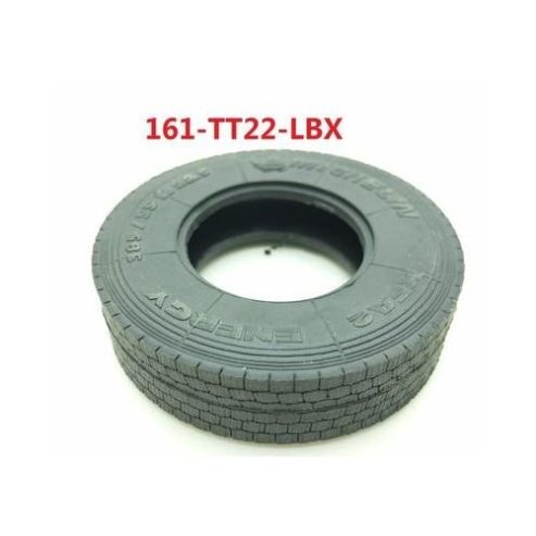 2PCS Rubber Road Tyres Gravel Wheels for 1:14 Tamiya Dump RC TruTractor 770s 56368 Cars DIY Upgrade Accessories